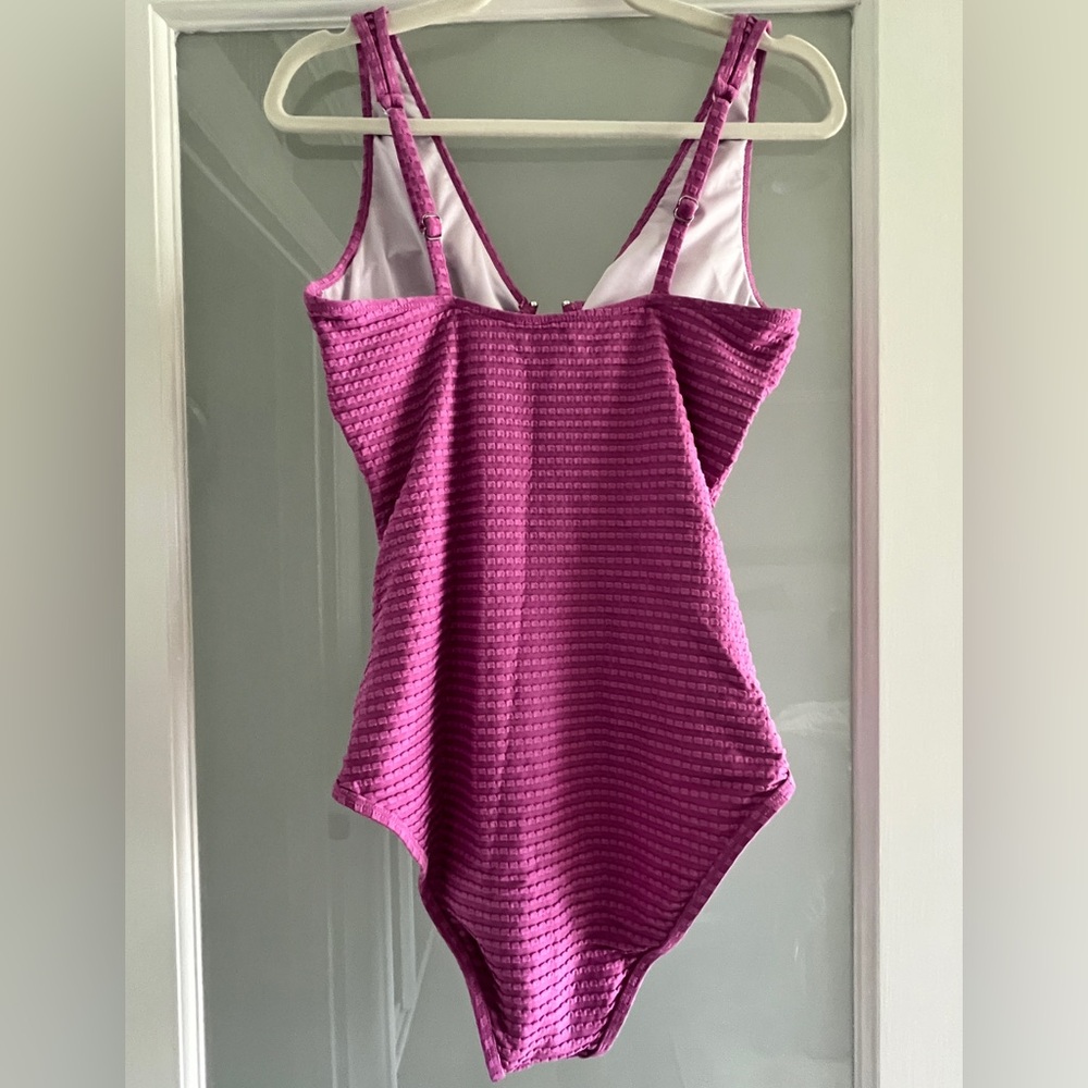 CupShe Purple U-Wire Cutout Front One-Piece Swimsuit~large NWOT - Picture 7 of 8